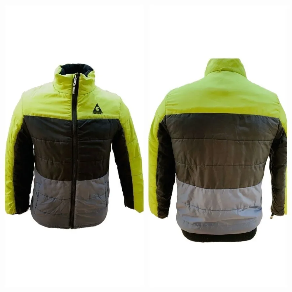 🧡Gerry Lime Green, Gray, & Black Cold Weather Puffer Jacket Insert Small